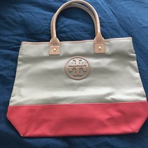 Tory Burch Leather Color Block Tote